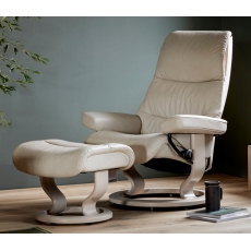 Stressless View Small Chair & Footstool - Classic Base Stressless View Small Chair & Footstool - Classic Base