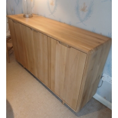 Evergreen Solid Oak Three Door Sideboard Evergreen Solid Oak Three Door Sideboard