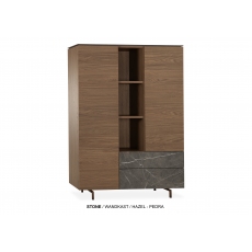 Sloane Display Cabinet with Pedtra Stone Drawers Sloane Display Cabinet with Pedtra Stone Drawers