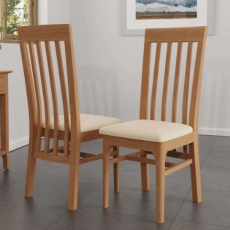 Newton Oak Finish Slat Back Dining Chair Newton Oak Finish Slat Back Dining Chair