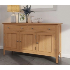 Newton Oak Finish 3 Door Sideboard Newton Oak Finish 3 Door Sideboard