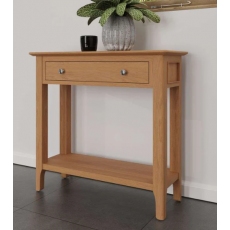 Newton Oak Finish Console Table Newton Oak Finish Console Table