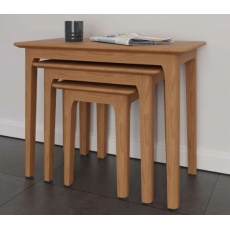 Newton Oak Finish Nest of 3 Tables Newton Oak Finish Nest of 3 Tables