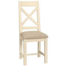 Rutland Cross Back Dining Chair with Fabric Seat Rutland Cross Back Dining Chair with Fabric Seat