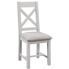 Rutland Cross Back Dining Chair with Fabric Seat Rutland Cross Back Dining Chair with Fabric Seat