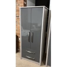 Memphis Combi Robe in Grey Gloss