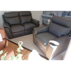 Italian Leather Collection - Rimini Power Recliner Arm Chair AND 2 Seater Power Recliner Sofa
