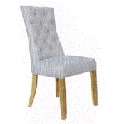 Charltons Curved Button Back Chair - Cream