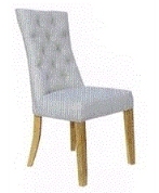 Charltons Curved Button Back Chair - Cream