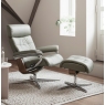 Stressless Small Erik Chair with Footstool - Cross Base